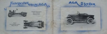 AGA Automobile "Ein Riese in der Leistung!" Modellprogramm 1921 (S0277)